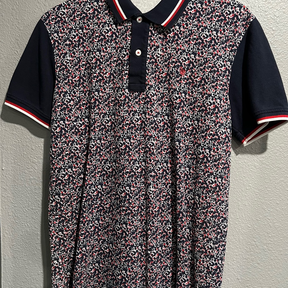 Carolina Herrera Red, White, and Blue Polo Shirt